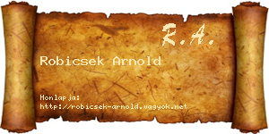 Robicsek Arnold névjegykártya